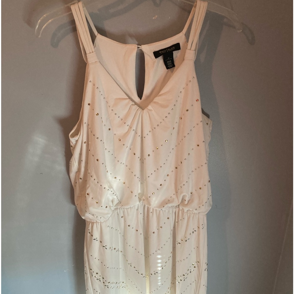 White sparkle sequin mini dress